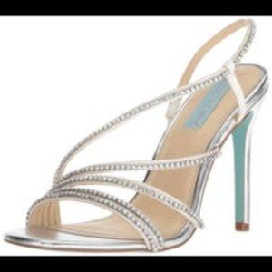 Betsey Johnson rhinestone heels US 9.5